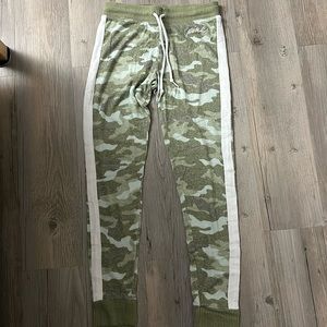 Pink joggers green camo